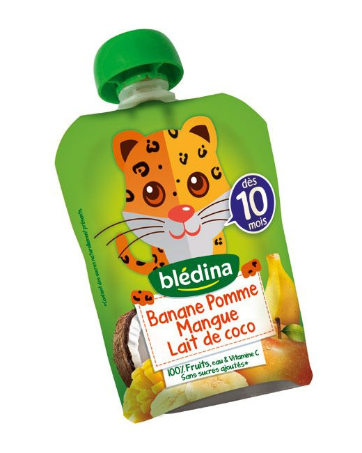 Gourde Fruit - Pomme Banane Mangue Lait de Coco