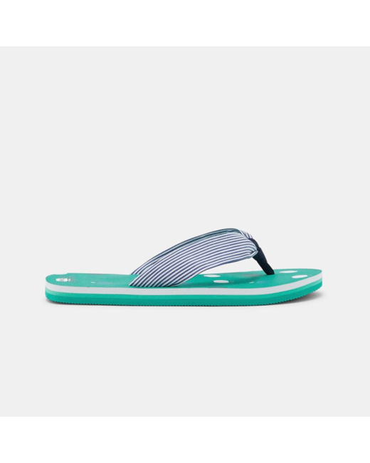 Tongs tissu pommes vertes fille