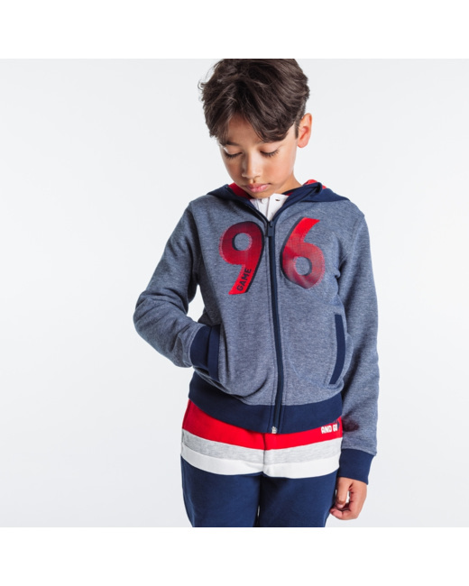 Sweat-shirt à capuche 96 turquoise garçon