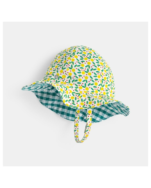 Chapeau de soleil réversible imprimé citrons