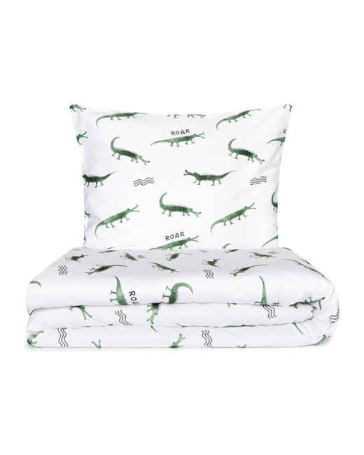 Housse de couette en satin de coton - Crocodiles