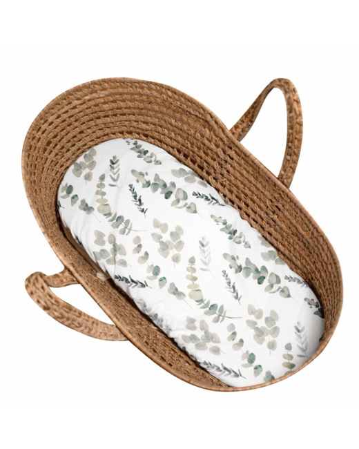 Drap housse couffin ovale, Eucalyptus