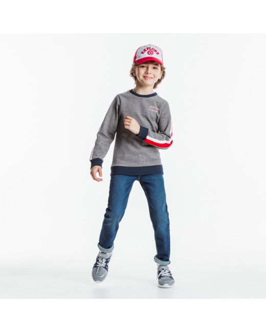 Sweat tendance turquoise garçon