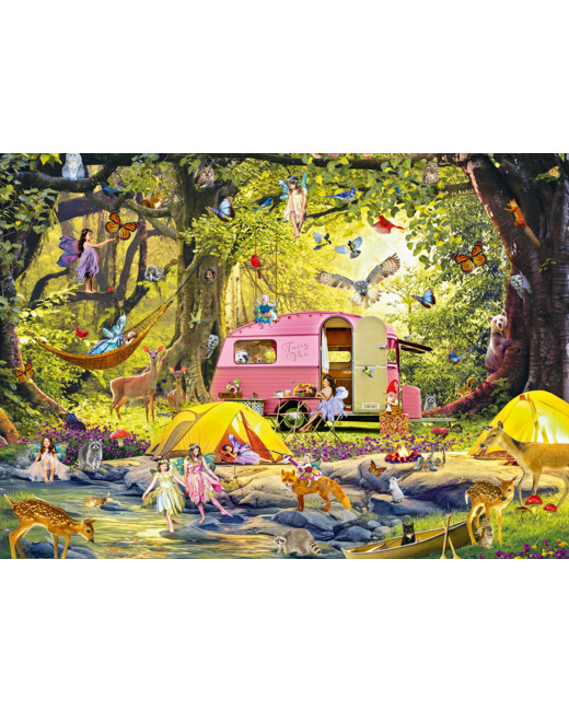 Puzzle Camping des Fées avec des Amis de la Forêt