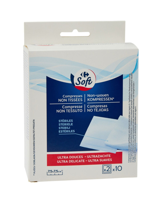 Compresses stériles non tissées