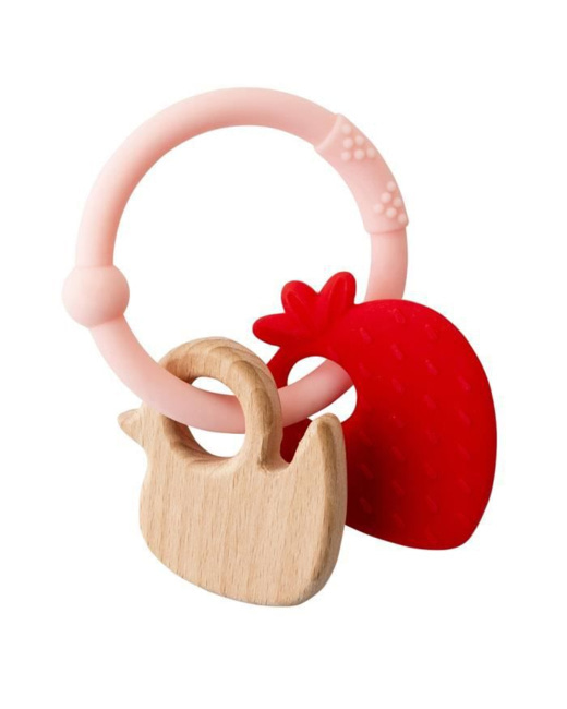 Anneau de dentition fraise et canard