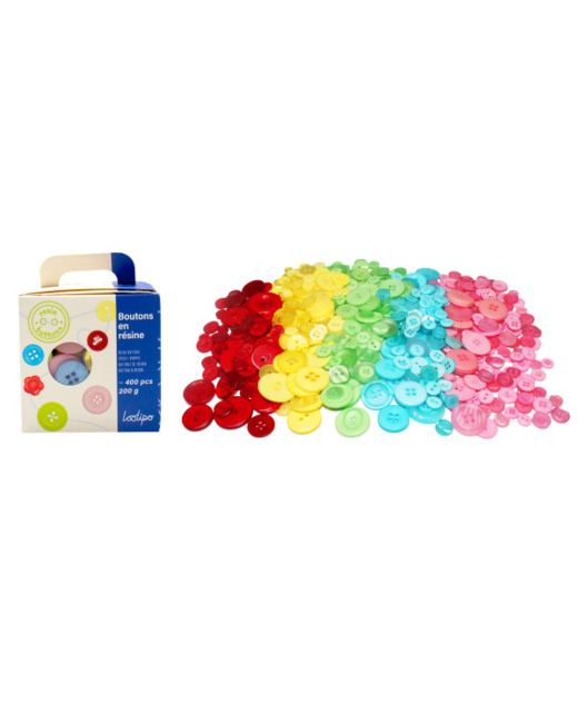 Boutons Colorés En Résine