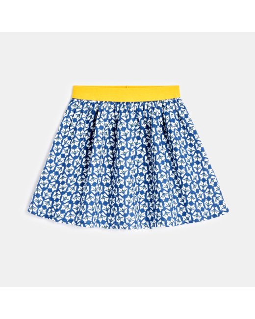 Jupe évasée imprimée bleue fille