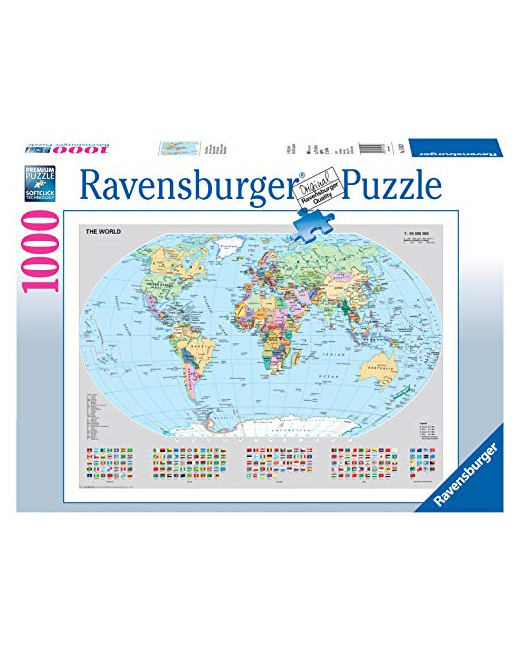 Puzzle - Carte du monde politique - 1000 pièces