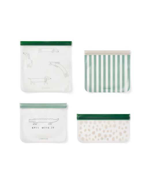 Lot de 4 pochettes Clive Peppermint multi mix