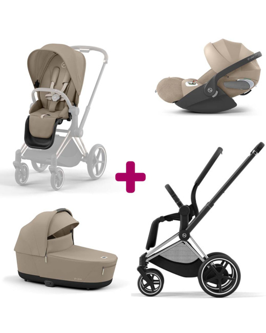 Poussette Trio ePriam + siège auto T i-size + Nacelle luxe 