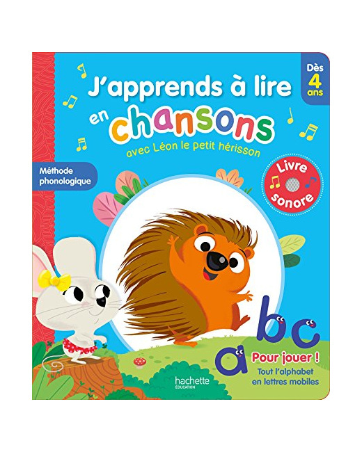 J'apprends à lire en chansons avec Léon le petit hérisson - Dès 4 ans (méthode lecture phonologique)