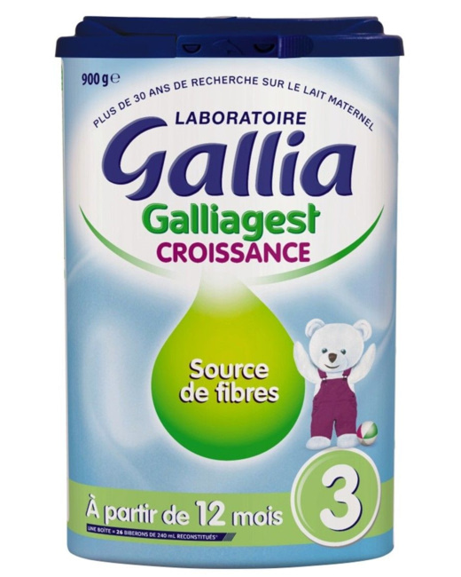le lait croissance 3 gallia permet l'alimentation des nourrissons à partir  d'1 an