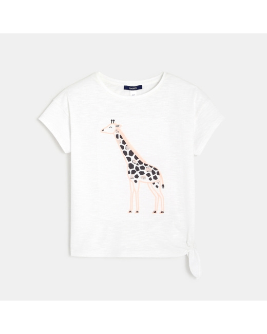 T-shirt à motif fantaisie blanc fille
