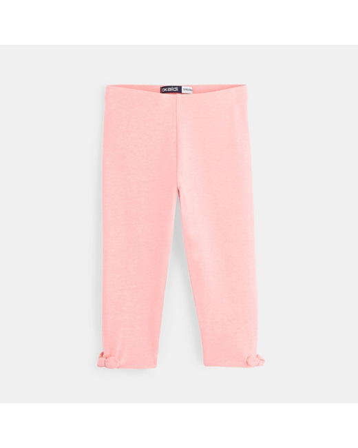 Leggings courts rose fille