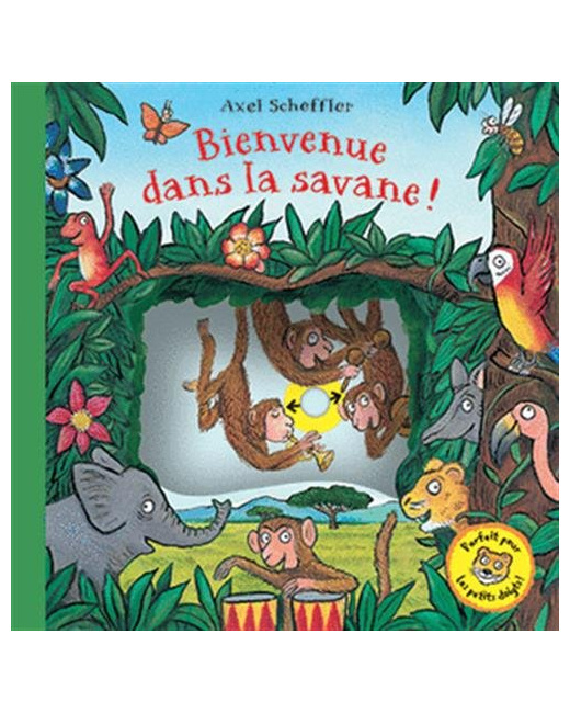 Livre Bienvenue Dans La Savane! - Livre Animé Tout-Carton - De 1 À 3 Ans