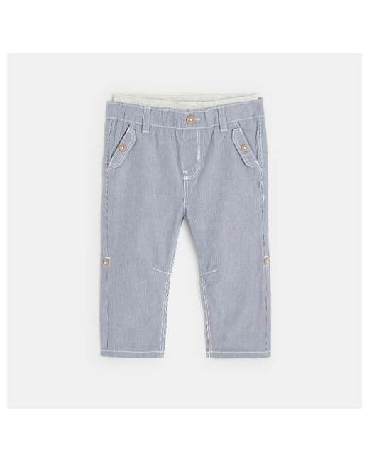 Pantalon toile rayée modulable