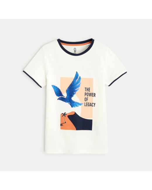 T-shirt "the power of legacy" blanc garçon