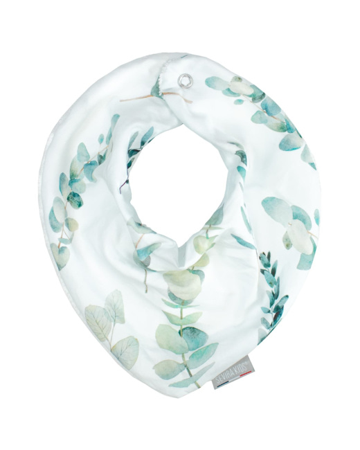 Bavoir bandana en coton, Eucalyptus