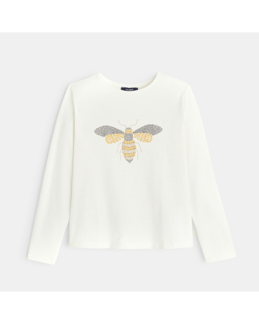 T-shirt à motif Abeille jaune fille
