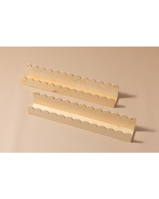 Lot de 2 étagères à Bords Festonnés