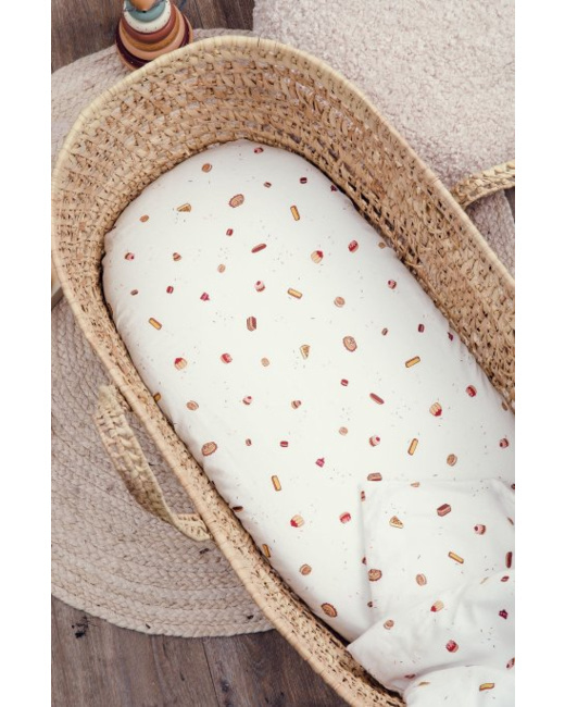 Drap housse coton bio pour landau Gourmandises