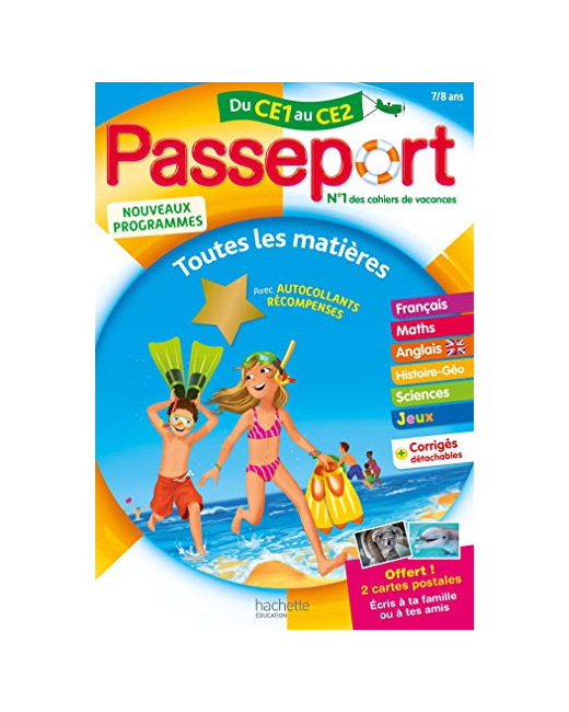 Passeport - Du CE1 au CE2 (7-8 ans) - Cahier de vacances 2022