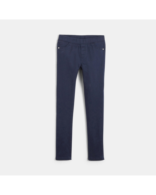 Pantalon en toile hyper stretch bleu fille