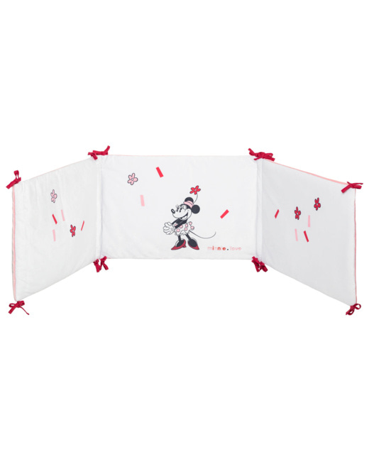 Tour de lit adaptable en velours Minnie Confettis