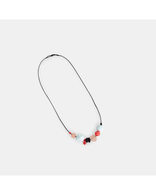 Collier de perles bleu fille