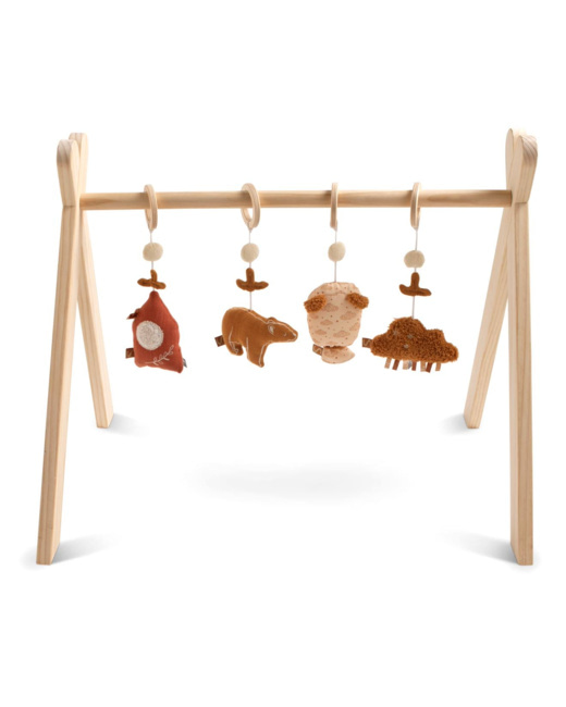 Arche d'éveil bois avec 4 jouets