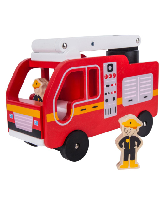 Jouet bois Camion pompier en bois