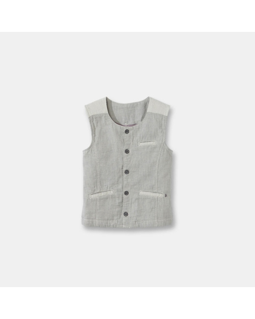 Gilet sans manches gris garçon