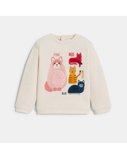Sweat sensoriel animaux bébé fille