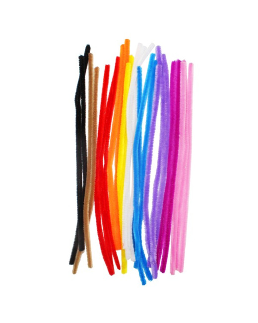 Chenilles - diam 8 mm - 10 Coloris