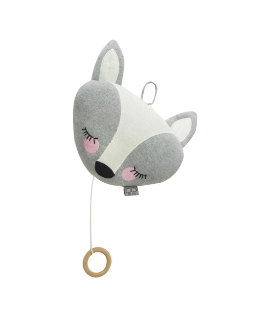 Veilleuse Musicale Renard en Coton Bio