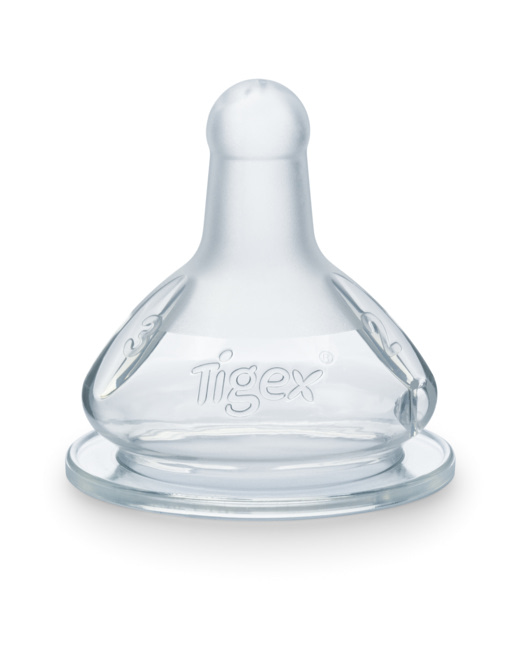 Tétines rondes base large 3 VITESSES silicone