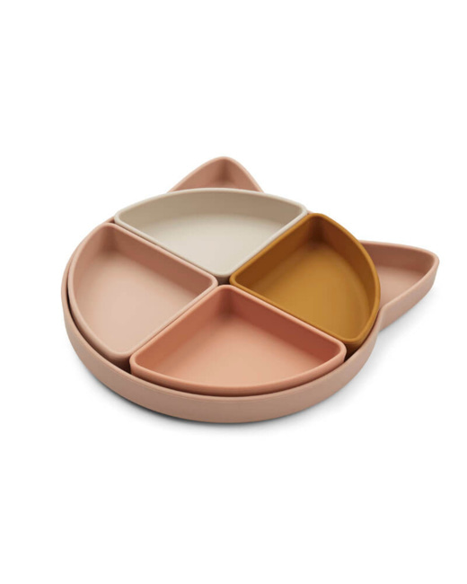 Assiette à compartiment Arne - Cat rose multi mix