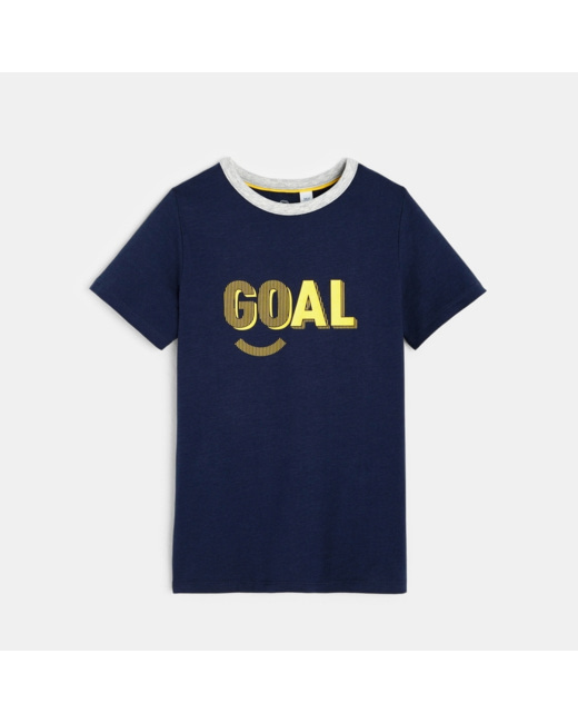 T-shirt à message bleu garçon