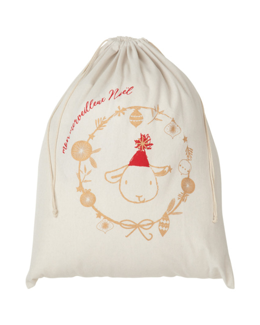Pochon esprit Noël en coton recyclé Hiver magique