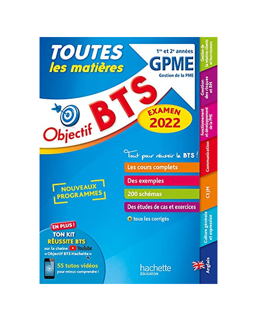 Objectif BTS GPME (1re et 2e années) Toutes les matières - Examen 2022