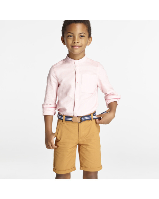 Chemise rayée orange garçon