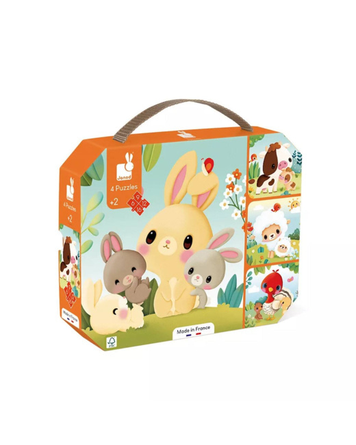 4 puzzles évolutifs animaux Ferme