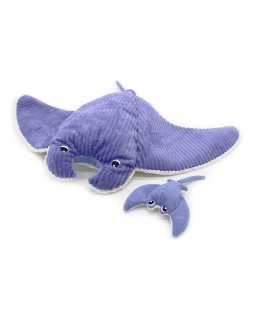 Peluche Mentalou la raie manta maman & bébé Les Ptipotos