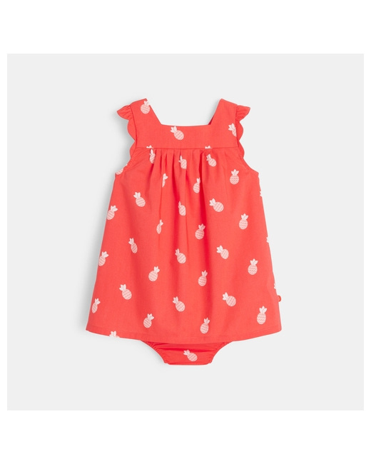 Robe à plis imprimé ananas et bloomer