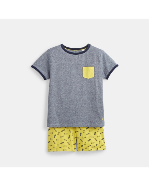 Pyjashort en jersey bleu garçon
