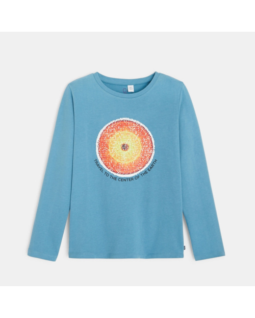 T-shirt à sequins magiques bleu garçon