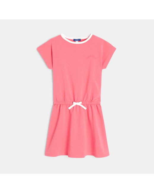 Robe de plage unie rose fille