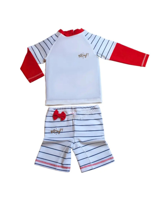 Ensemble enfant Anti-UV fille : Marinette Blanc