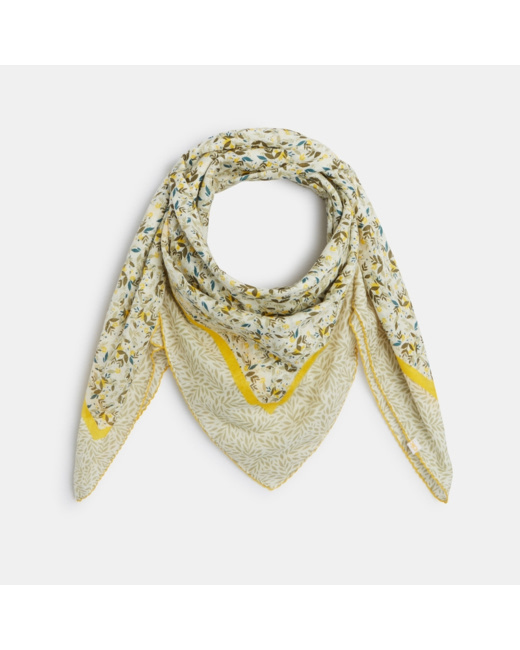 Foulard imprimé en popeline vert fille